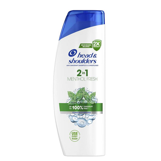 Head & Shoulders Menthol Fresh 2v1 szampon i odżywka do włosów przeciw łupieżowi 400 ml