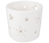 Świecznik Gwiazda porcelanowy biały 10 cm