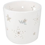 Świecznik Gwiazda porcelanowy biały 10 cm