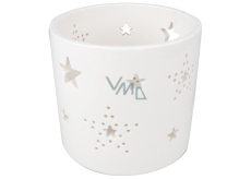 Świecznik Gwiazda porcelanowy biały 10 cm