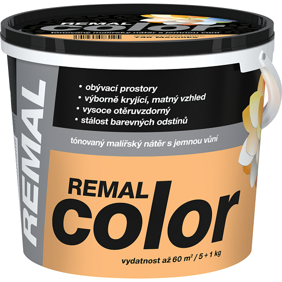 REMAL Color farba malarska do ścian 730 brzoskwinia, 5 + 1 kg