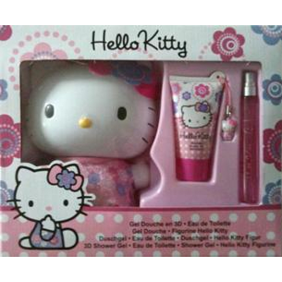 Koto Hello Kitty Ttoaletní voda, sprchový gel, tuhé mýdlo pro dívky dárková sada
