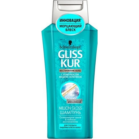 Gliss Kur Million Gloss regenerační šampon na vlasy 400 ml