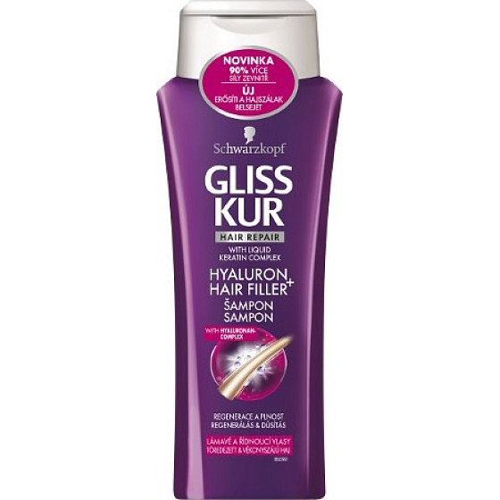 Gliss Kur Hyaluron + Hair Filler regenerační šampon na vlasy 400 ml