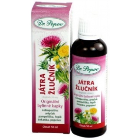 Dr. Popov Játra & Żołądź oryginalne ziołowe krople 50 ml