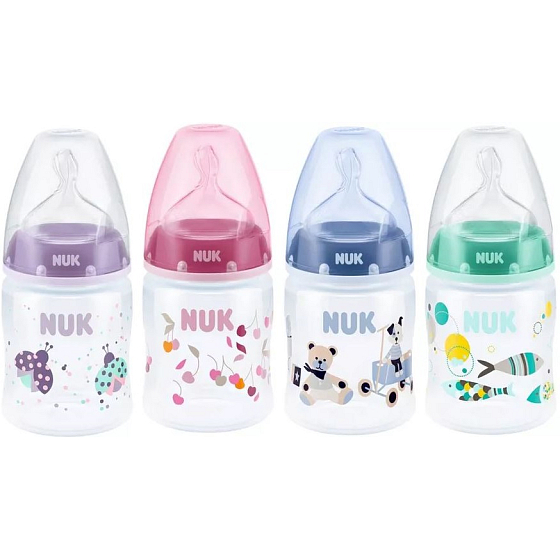 Nuk First Choice Plus silikonové pítko 0-6 měsíců láhev plastová 150 ml