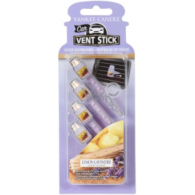 Yankee Candle Lemon Lavender - Citron a levandule vonné kolíčky do auta 29 g x 4 kusy