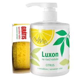 Luxon Citrus na nádobí 450 ml dávkovač + houbička Luxon Citrus na nádobí 450 ml dávkovač + houbička