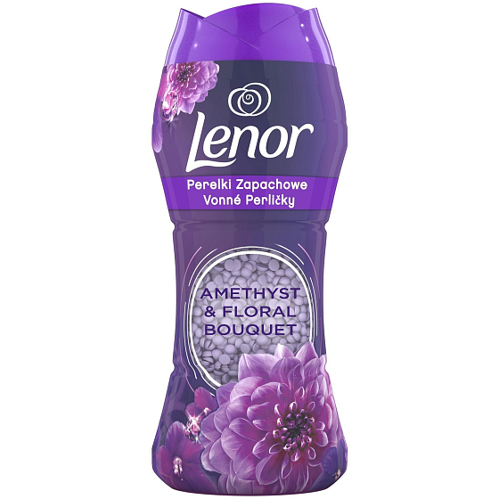 Lenor Amethyst & Floral Bouquet zapach piwonii i dzikich róż vonne perełki do bębna pralki 210 g