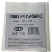 Press Tłoczone střevo zamknięty jeden koniec 130 x 450 mm 10 sztuk