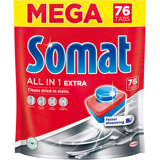 Somat All in 1 Extra tabletki do zmywarki 76 sztuk