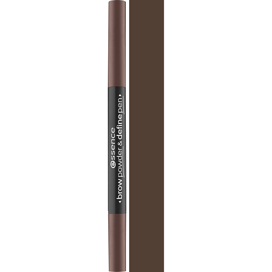 Essence Brow Powder & Define Pen pero na obočí 02 Warm Dark Brown 0,4 g