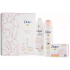 Dove Nourishing Secrets Rozzařující Rituál Lotosový květ a rýžová voda sprchový gel 250 ml + Invisible Care Floral Touch antiperspirant deodorant sprej 150 ml + Pink krémové toaletní mýdlo 100 g, kosmetická sada pro ženy