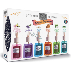 Sweet Home Selected Fragrances - Nejoblíbenější vůně aroma difuzér s vonnými tyčinkami 6 x 30 ml, dárková sada Sweet Home Selected Fragrances - Nejoblíbenější vůně aroma difuzér s vonnými tyčinkami 6 x 30 ml, dárková sada