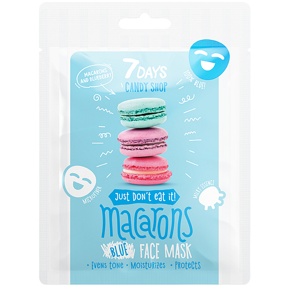 7Days Macarons textilní pleťová maska pro všechny typy pleti 25 ml