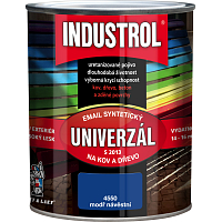 Industrol S2013 uniwersal błyszcząca farba na metal i drewno, 4550 niebieski sygnalizacyjny, 750 ml