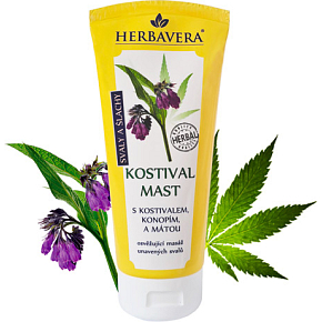 Herbavera maść komfrey z konopiami i miętą, 200 ml Herbavera maść komfrey z konopiami i miętą, 200 ml