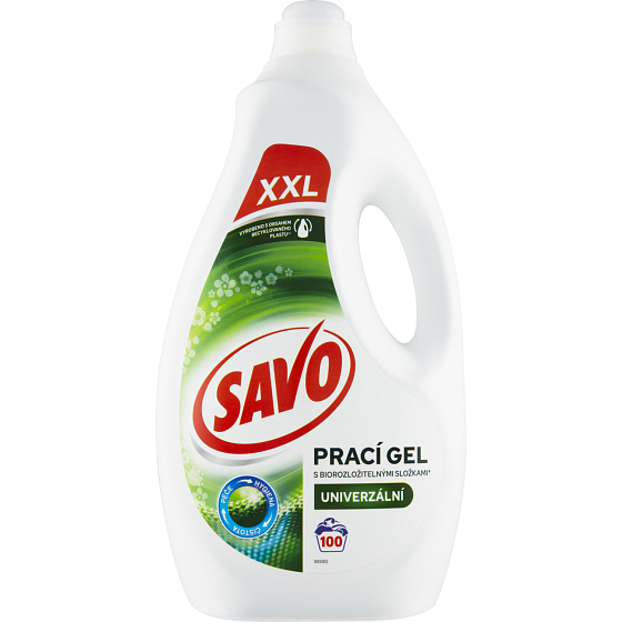 SAVO żel do prania uniwersalny, 100 prań, 5 l