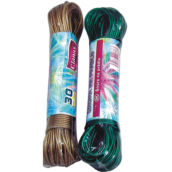 Clanax Sznur na pranie stalowy drut różne kolory 30 m 1 sztuka