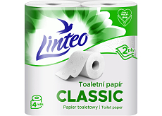 Linteo Classic 2-warstwowy papier toaletowy, 4 rolki, 15 m rolki