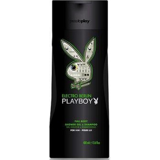 Playboy Berlin Electro 2v1 sprchový gel a šampon pro muže 250 ml
