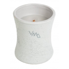WoodWick Wood Smoke - Kouř z cedrového dřeva vonná svíčka s dřevěným knotem a víčkem malá 85 g