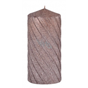 Arome Velur s rýhováním svíčka válec hnědá 70 x 150 mm Arome Velur s rýhováním svíčka válec hnědá 70 x 150 mm