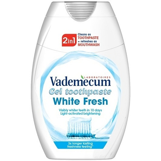 Vademecum White Fresh 2v1 gelová zubní pasta 75 ml