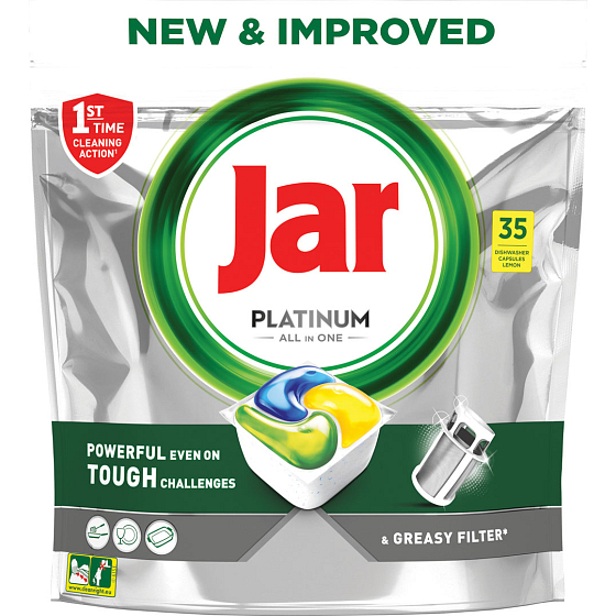 Jar Platinum All in One Lemon kapsle do myčky naczyń 35 sztuk