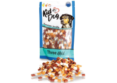KidDog Three mix Kurczak i Kaczka mięso z Dorszem, miękka mięsowa przekąska dla psów 80 g