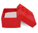 Pudełko na biżuterię z gąbką w małym czerwonym 4 x 4 x 2,5 cm 1 sztuka