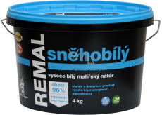 REMAL Śnieżnobiała wysoce biała farba na ścianę, 4 kg