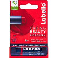 Labello balzám na rty a tváře Caring Beauty Lip & Cheek Red OF 30