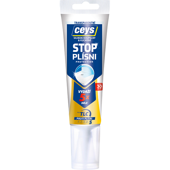 Ceys Stop Miału silikon sanitarny, przezroczysty, tuba 125 ml