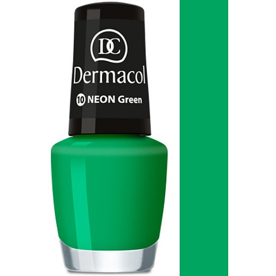 Dermacol Neon Polish Neonový lak na nehty 10 Neon Green 5 ml