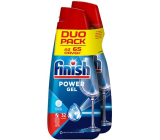 Finish Power Gel żel do zmywarki dla czystości i blasku 65 dawek 2 x 650 ml, duopack