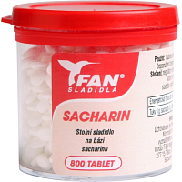 Słodzik FAN, sacharyna, słodzik końcowy, 800 tabletek, 50 g