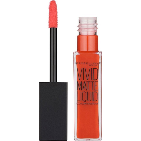 Maybelline Color Sensational Vivid Matte Liquid Lipstick błyszczyk do ust 25 Orange Shot 7,7 ml