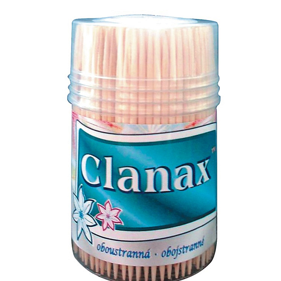 Clanax Patyczki do zębów obustronne w dózie 350 sztuk