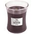 WoodWick Black Plum Cognac - Koňak z černých švestek vonná svíčka s dřevěným knotem a víčkem sklo střední 275 g