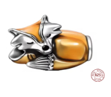 Charm Srebrny 925 Lisica, koralik na bransoletkę, zwierzę
