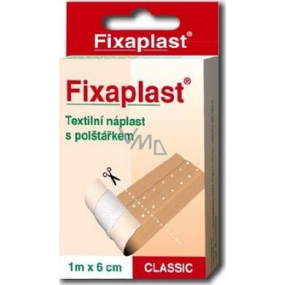 Fixaplast Classic textilní náplast nedělená s polštářkem 1 m x 6 cm