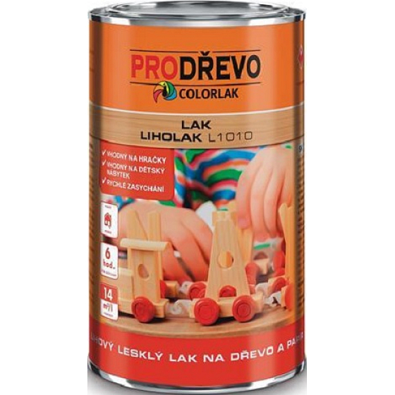 Colorlak Liholak L1010 lihový lesklý bezbarvý lak na dřevo a papír 0,75 l