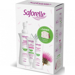 Saforelle Jemný mycí gel na intimní hygienu a hygienu celého těla 100 ml + Ultra jemná čistící pěna 250 ml + krém 40 ml + taštička, kosmetická sada