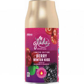 Glade Berry Winter Kiss automatický osvěžovač vzduchu s vůní ostružin a brusinek, náhradní náplň sprej 269 ml