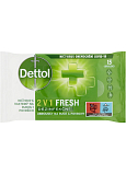 Dettol 2 w 1 Fresh chusteczki dezynfekujące do rąk i powierzchni, 15 szt.
