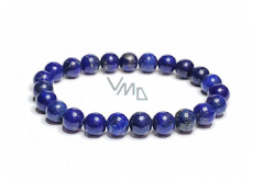 Lapis lazuli náramek elastický přírodní kámen, kulička 8 mm / 16 - 17 cm, kámen harmonie