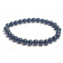Onyx czarny matowy bransoletka elastyczna naturalny kamień, kuleczka 6 mm / 16 - 17 cm, kamień żywotny szary