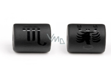 Onyx Sztyr znaku zodiaku, wisiorek na łańcuszek naturalny kamień, wałek 10 mm 1 sztuka, kamień życiowej siły