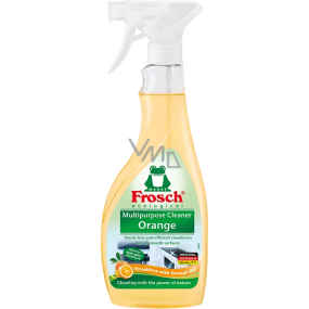 Frosch BIO Orange multiusługowy środek czyszczący do powierzchni błyszczących o zapachu pomarańczy spray 500 ml